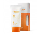 Осветляющая солнцезащитная крем-основа Frudia Tone-Up Base Sun Cream SPF50+/PA++++